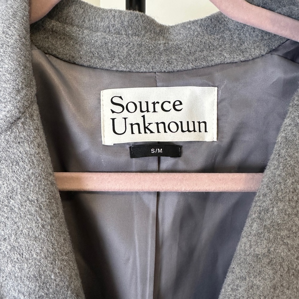 Source Unknown Classic Gray wool coat - image 2